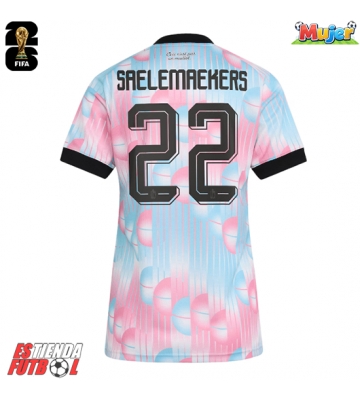 Bélgica Alexis Saelemaekers #22 Segunda Equipación Mujer Mundial 2026 Manga Corta